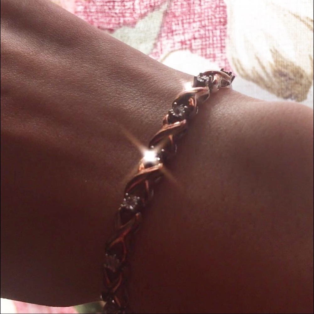 rose gold and diamond bracelet
